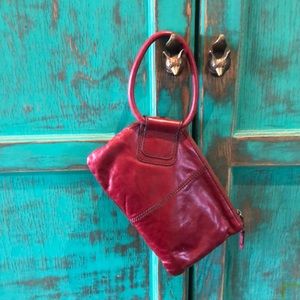 HOBO clutch or wristlet red leather